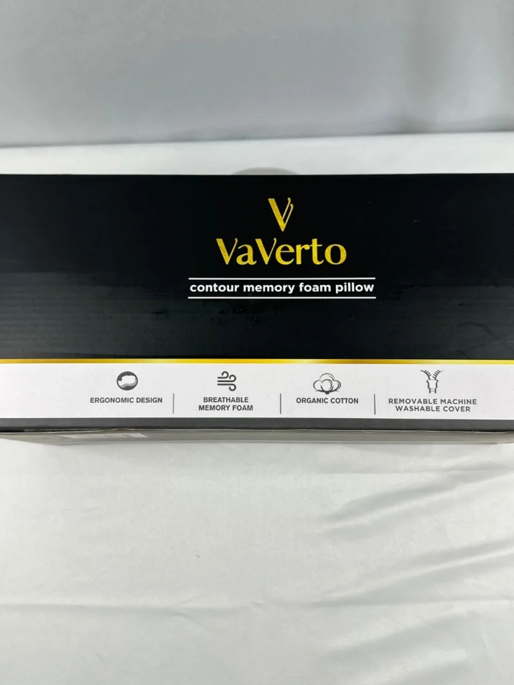 VaVerto Standard Contour Memory Foam Pillow, New in Box